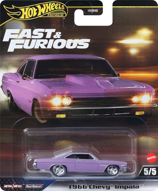 Hot Wheels Premium Fast & Furious 1966 Chevy Impala Purple – Toy