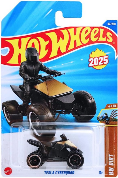 Hot Wheels Tesla Cyberquad Black Gold 82/250 HW Dirt 4/10
