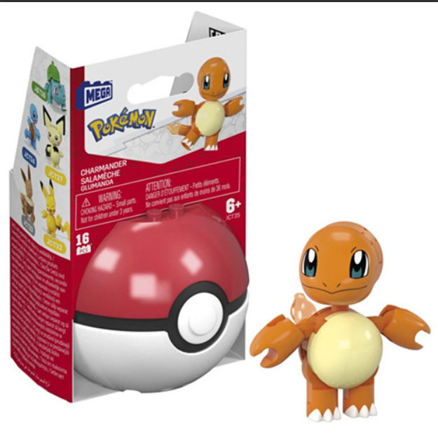 MEGA Pokemon CHARMANDER in Poke Ball (16 Pieces)