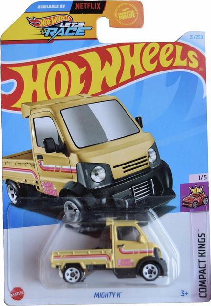 Hot Wheels Mighty K Yellow 21/250 Compact Kings 1/5