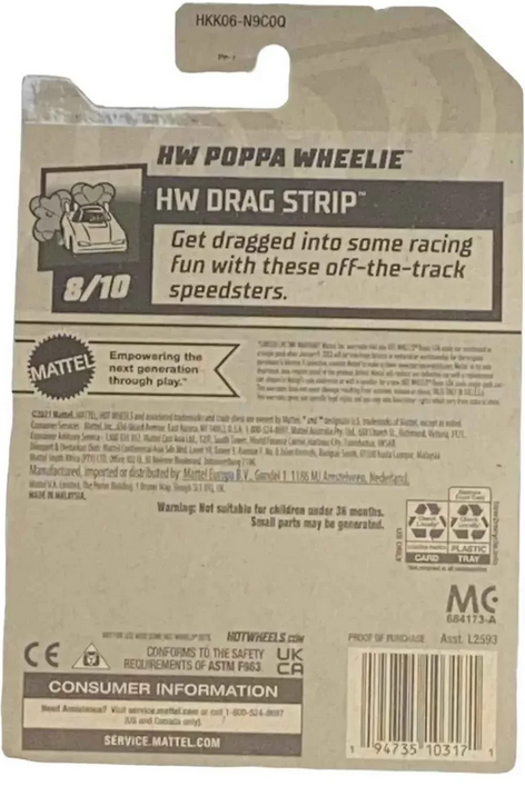 Hot Wheels Poppa Wheelie 186/250 Drag Strip Series 8/10
