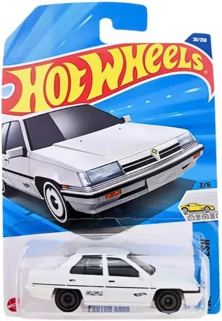Hot Wheels Proton Saga White 38/250 Factory Fresh 3/5