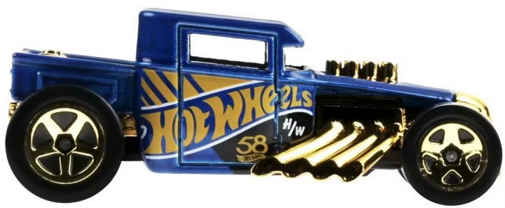 Hot Wheels Bone Shaker Pearl & Chrome (Blue & Gold) 58th Anniversary