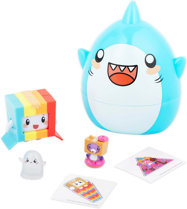 LankyBox Mystery Thicc Shark Glow Pack Mystery Thicc Shark Glow Pack with 5 Exciting Toys to Discover Inside, Officially Licensed LankyBox Merch