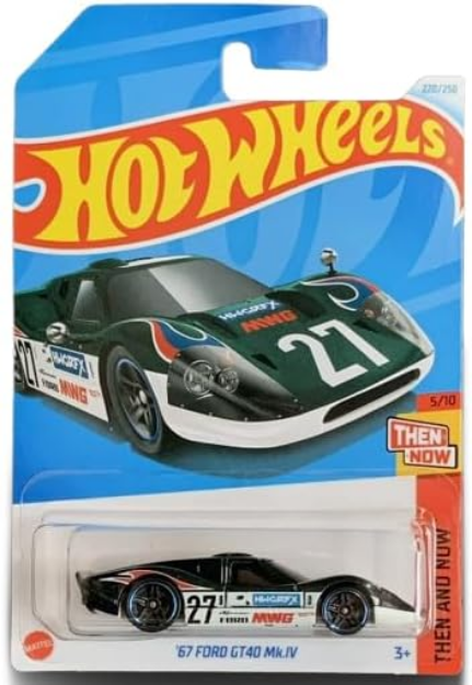 Hot Wheels 67 Ford GT40 Mk.IV Green 220/250 Then and Now 5/10