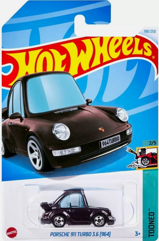 Hot Wheels Porsche 911 Turbo 3.6 Burgandy 199/250 Tooned 2/5