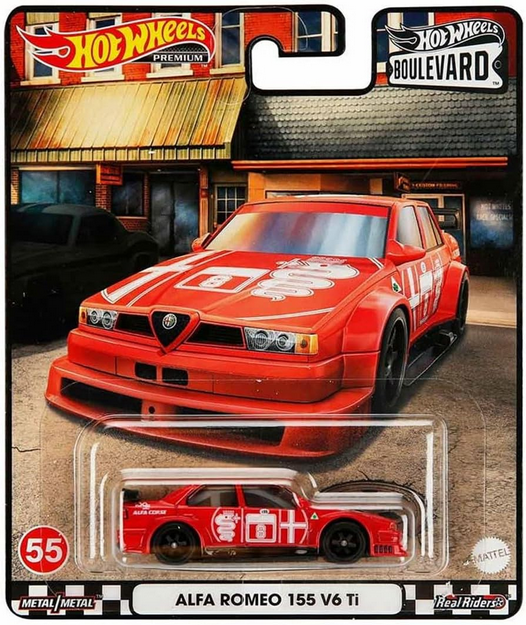 Hot Wheels Premium Alfa Romeo 155 V6 Ti Red Boulevard Series #55