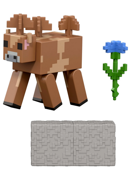 Minecraft Brown Mushroom Action Figure & Accessory Set, 3.25-inch Scale Collectible Toy