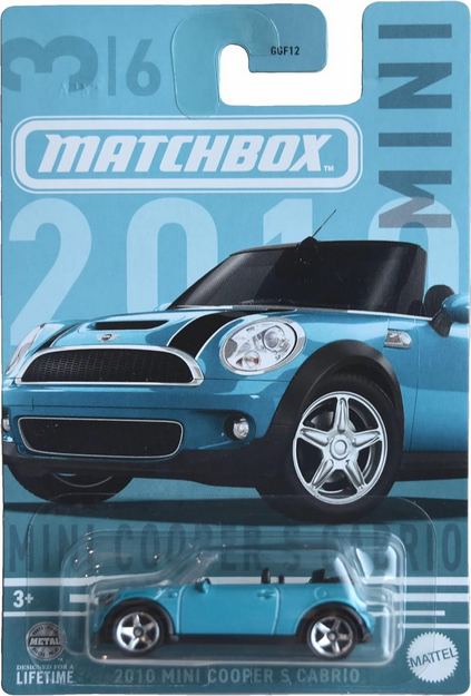 Matchbox 2010 Mini Cooper S Cabrio, Teal 3/6