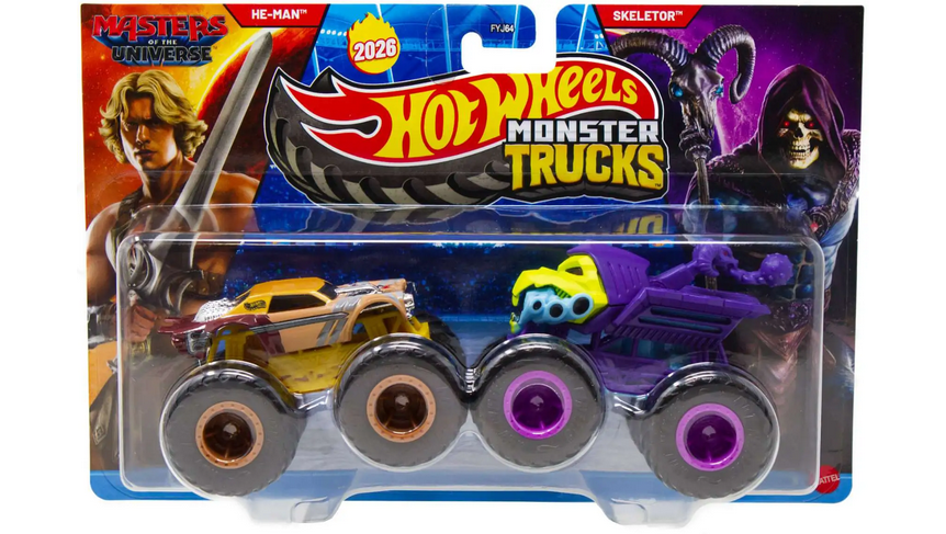 Hot Wheels Monster Trucks Demolition Doubles He-Man & Skeletor Diecast Car 2-Pack