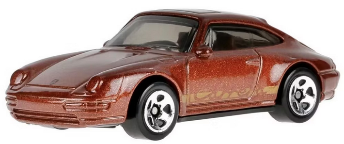 Hot Wheels 1996 Porsche Carrera Brown 98/250 Then and Now 4/10