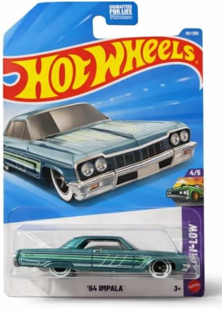 Hot Wheels '64 Impala Aqua Blue 95/250 Layin' Low 4/5