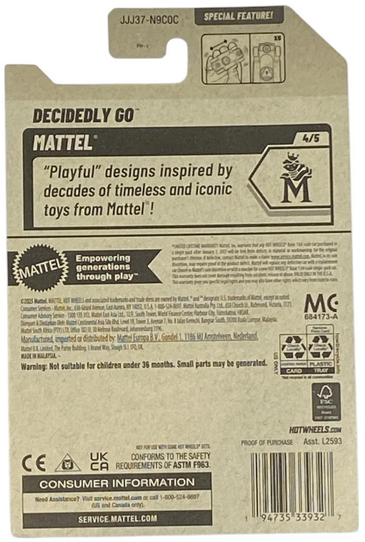Hot Wheels Decidedly Go 70/250 Mattel Series 4/5 Special Feature