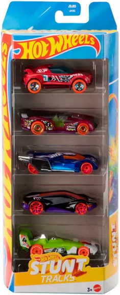Hot Wheels Stunt Tracks No.3 5-Pack Exotique - Electrack - Lindster Prototype - Hi Beam - HW-4-Trac