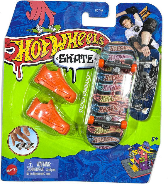 Hot Wheels Skate - 2023 - Stacked Dominance - 3/4 - Gnarly Neon - Tony Hawk