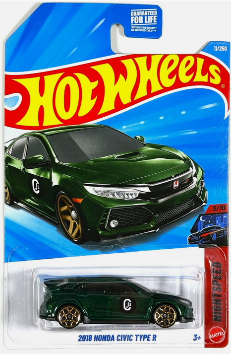 Hot Wheels Honda Civic Type R (Green) 11/250 Night Speed 3/10