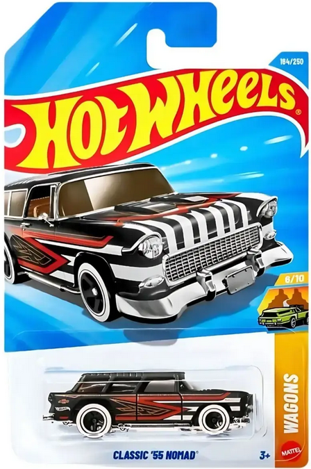 Hot Wheels Classic '55 Nomad Black 164/250 Wagons 6/10