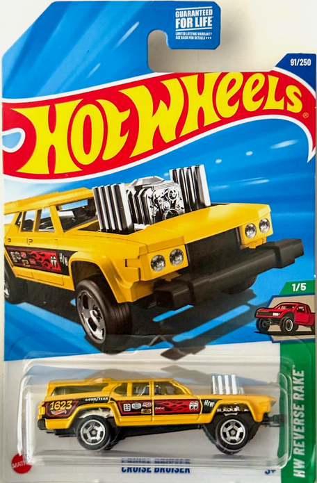 Hot Wheels Cruise Bruiser Yellow 91/250 HW Reverse Rake 1/5