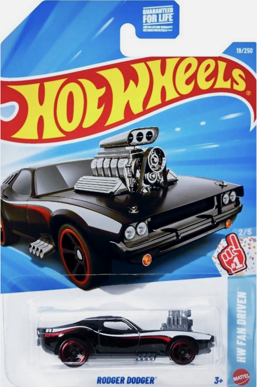 Hot Wheels Rodger Dodger Black, Red & White 19/250 HW Fan Driven 2/5