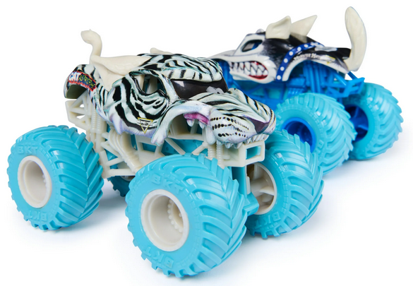 Monster Jam, CATastrophe Vs. Husky Die-Cast Monster Trucks, 1:64 Scale, Kids Toys for Boys Ages 3 and up