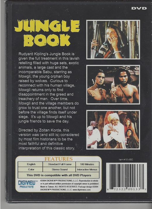 Jungle Book (1942) Digitally Remastered
