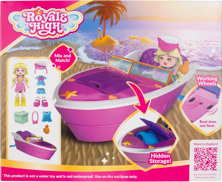 Royale High Royale Boat - (1) Doll with 9 Mix & Match Fashions - Official Digital Roblox Item Included - Ages 5+
