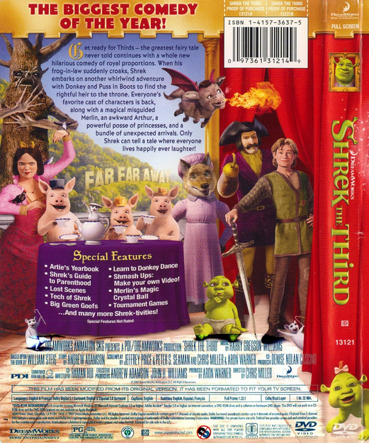Shrek The Third (Full Screen Edition) DVD Pre-owned Mike Myers (Actor), Eddie Murphey (Actor)