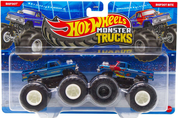 Hot Wheels Demolition Doubles Bigfoot & Big Bite Diecast Car 2-Pack