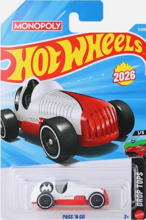 Hot Wheels Pass n Go White & Red 5/250 Drop Tops 1/5