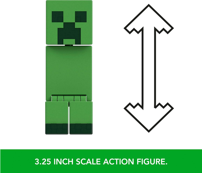 Mattel Minecraft Action Figure & Accessories 2-Pack with Creeper in 3.25-inch Scale, Collectible Toy Set