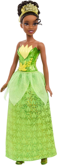 attel Disney Princess Tiana Doll in Sparkling Fashion with Removable Skirt, Tiara and Shoes, Posable & Collectible, Inspired by Movie