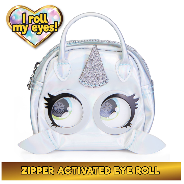 Purse Pets Micros, Narwow Narwhal with Eye Roll Feature