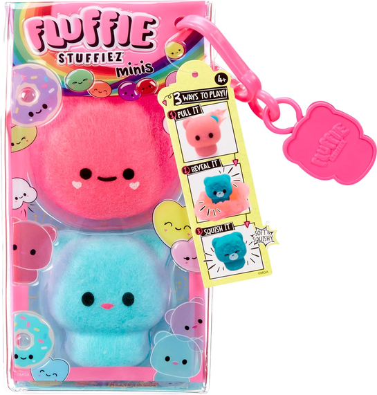 Fluffie Stuffiez Round Candy & Gummy Bear Minis Collectible Feature - Surprise Reveal Unboxing Soft and Squishable Tactile Play Fidget DIY
