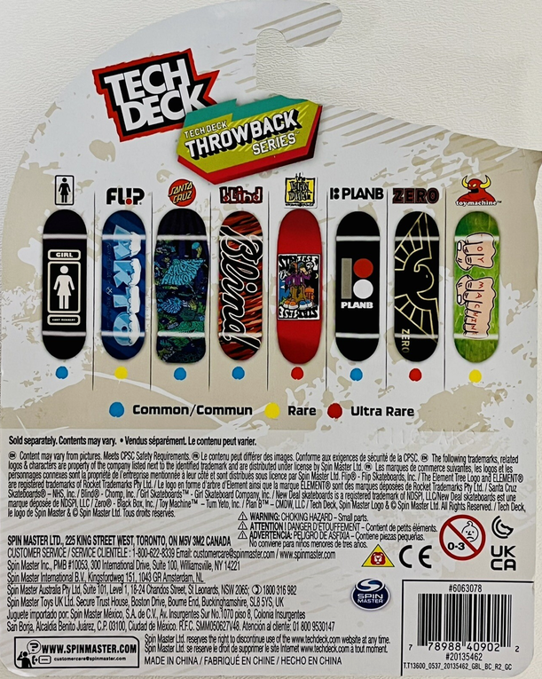 Tech Deck Flip ARTO Throwback Series Fingerboard (RARE) Iceman Model