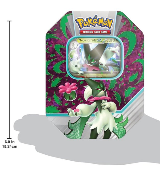 Pokemon TCG: Paldea Partners Meowscarada EX Tin - 4 Packs
