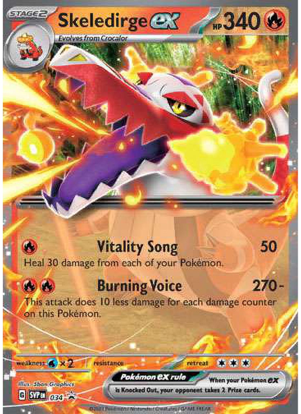 Pokemon Paldea Partners Skeledirge ex Tin (4 Booster Packs,1 Promo Foil Card & More)