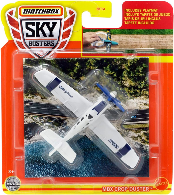 Matchbox Sky Busters MBX Crop Duster White & Blue 20/33