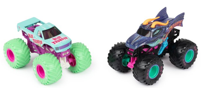 Monster Jam Blue Thunder Vs. Dragon 2-Pack Neon 1:64 Nitro Monster Trucks
