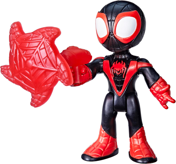 Marvel Spidey and His Super Friends - Miles "Spin" Morales Action Figure 3 Inch Articulated - With Removable Mesh Accessory