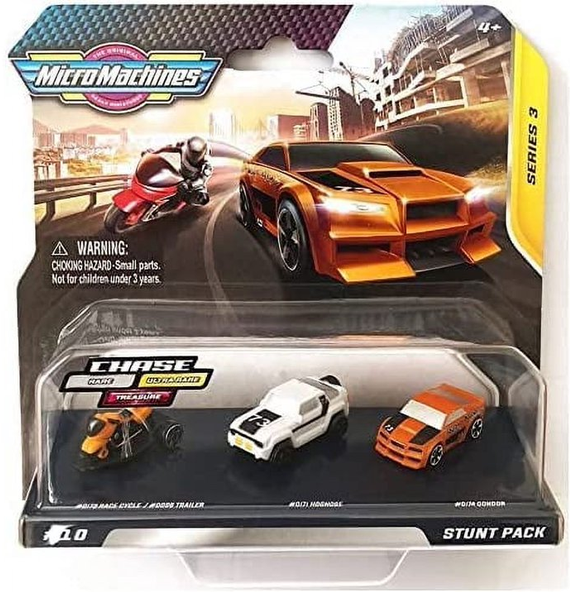 Micro Machines Stunt Pack Series 3 #10 Race Cycle & Trailer Hognose Condor