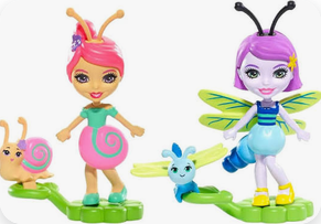 Enchantimals 2-Pack Saxon Snail & Dara Dragonfly Micro Dolls