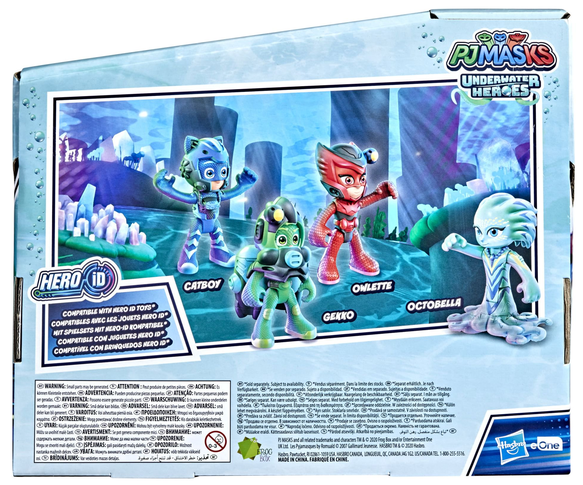 PJ Masks Underwater Heroes Dive Time Mission Action Figure Set, 4 PJ Masks Figures