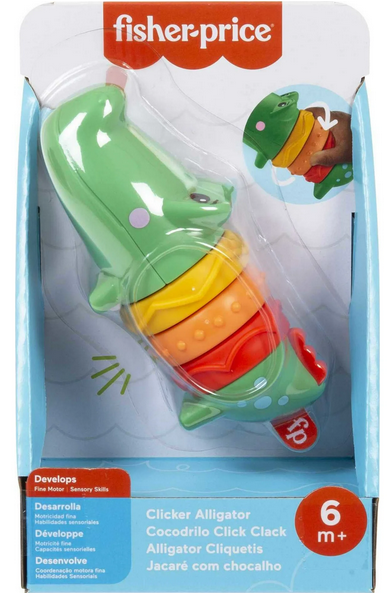Fisher Price Clicker Alligator 6+ Months Rattles, Clicks & Turns
