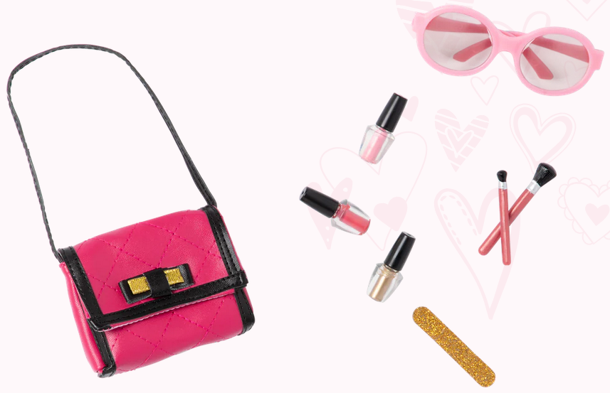 Oh La La Glam Set Purse & Makeup Play Set for 18-inch Dolls