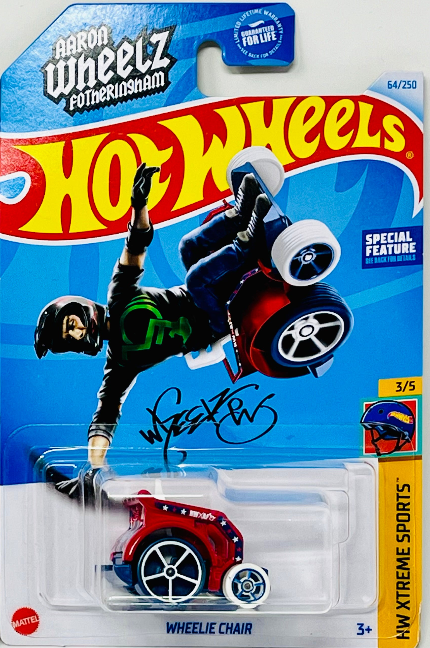 Hot Wheels Wheelie Chair Hw Xtreme Sports 64/250 Red Aaron Wheelz