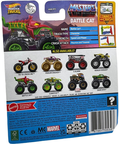 Hot Wheels Monster Trucks Master of The Universe Battle Cat Truck