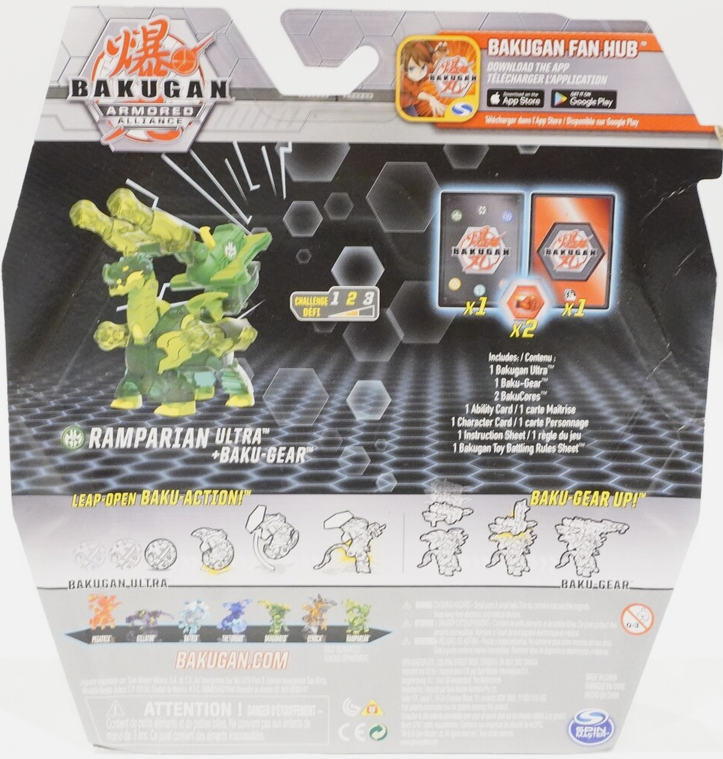 Bakugan Ultra, Ramparian with Transforming Baku-Gear, Armored Alliance 3-inch Tall Collectible Action Figure