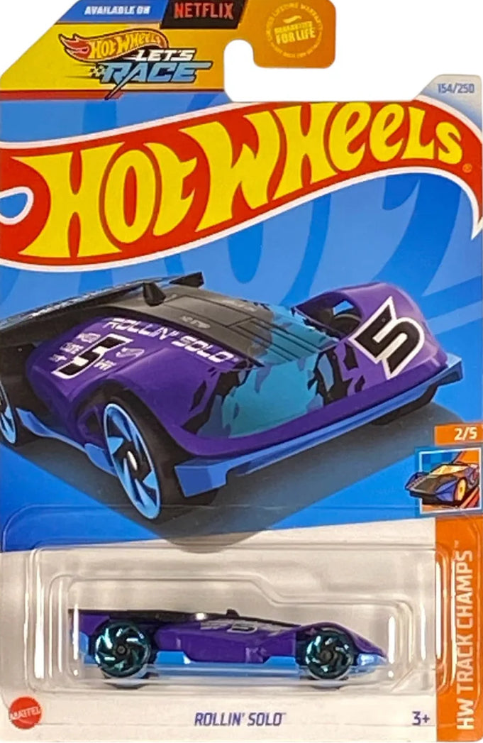Hot Wheels Rollin' Solo Purple & Blue 154/250 HW Track Champs Series 2/5