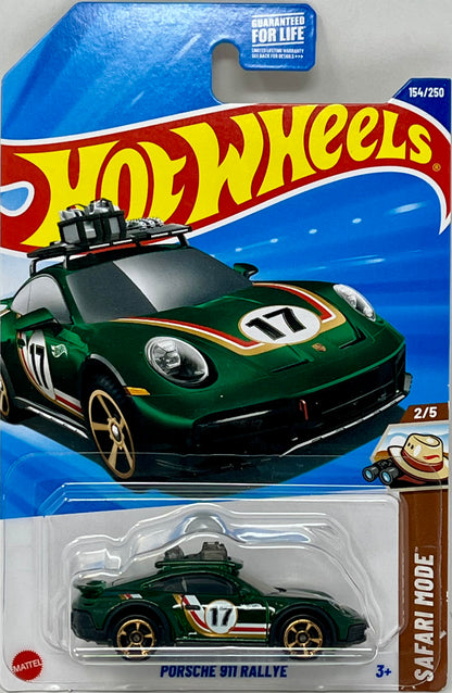 Hot Wheels Porsche 911 Rallye Green 154/250 Safari Mode 2/5