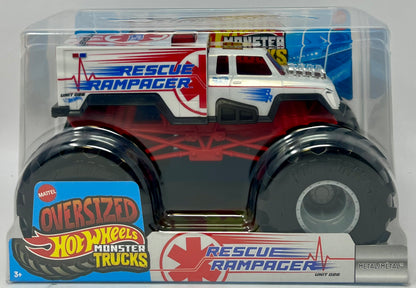 Hot Wheels Monster Trucks Oversized Rescue Rampager scale 1:24